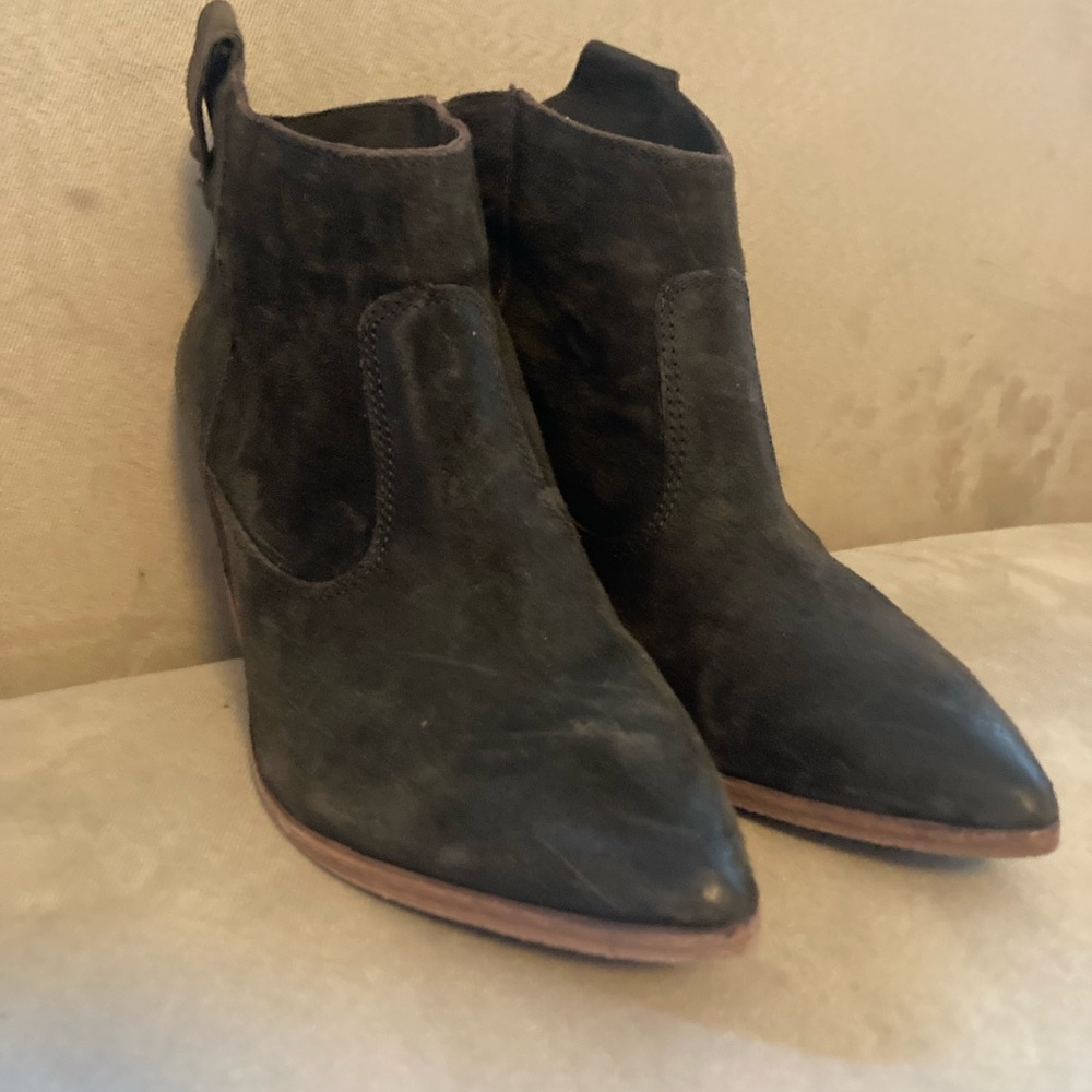 Sigerson Morrison suede structured booties